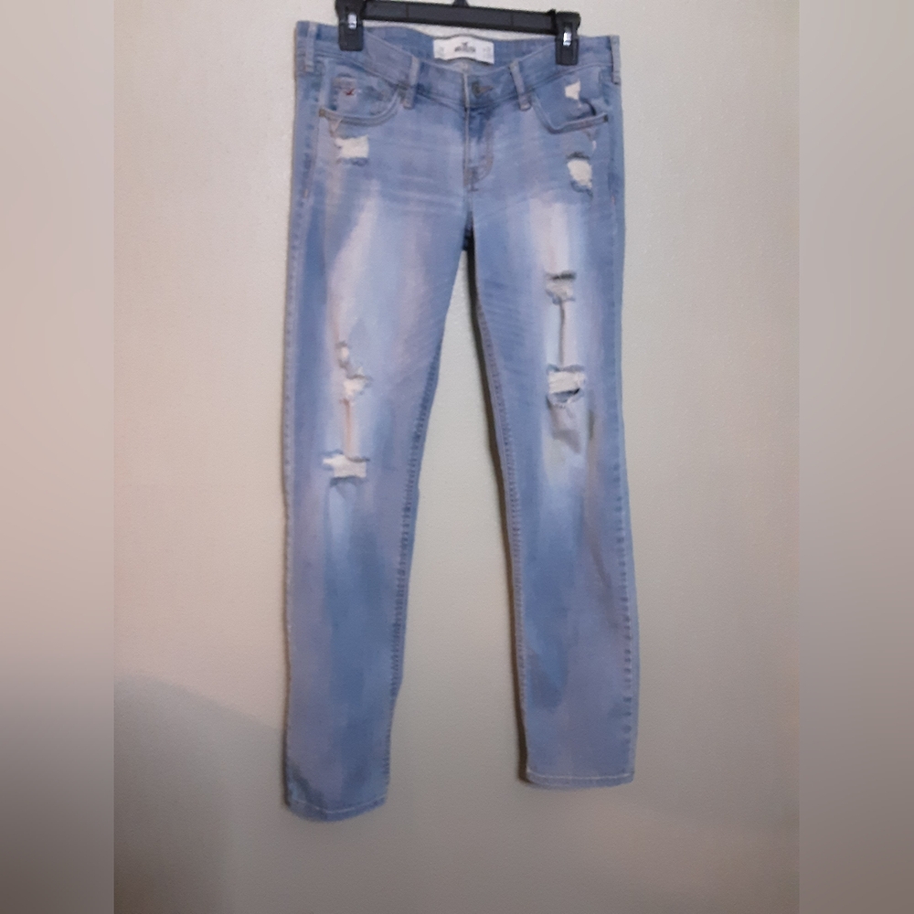 Hollister Light Blue Distressed Jeans